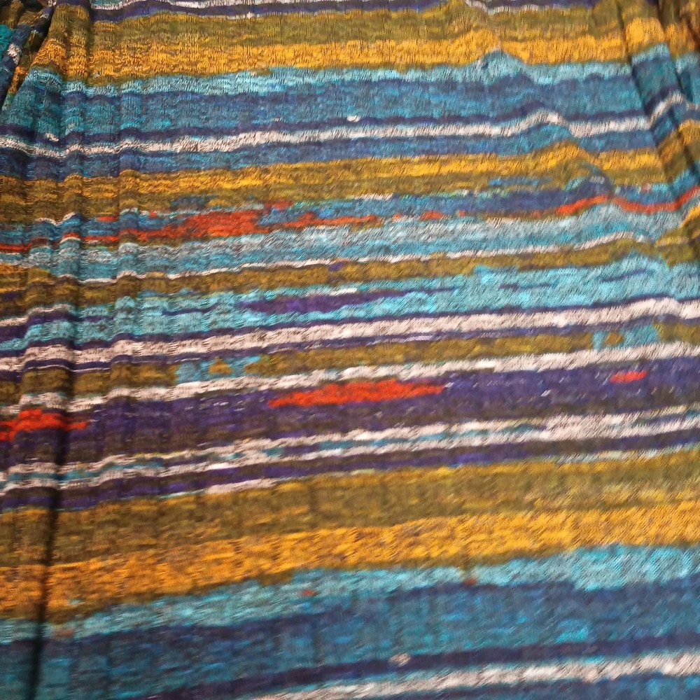 Boho Striped Crochet Bell Sleeve Tunic Top‎ Women's Multicolored - Picture 9 of 10